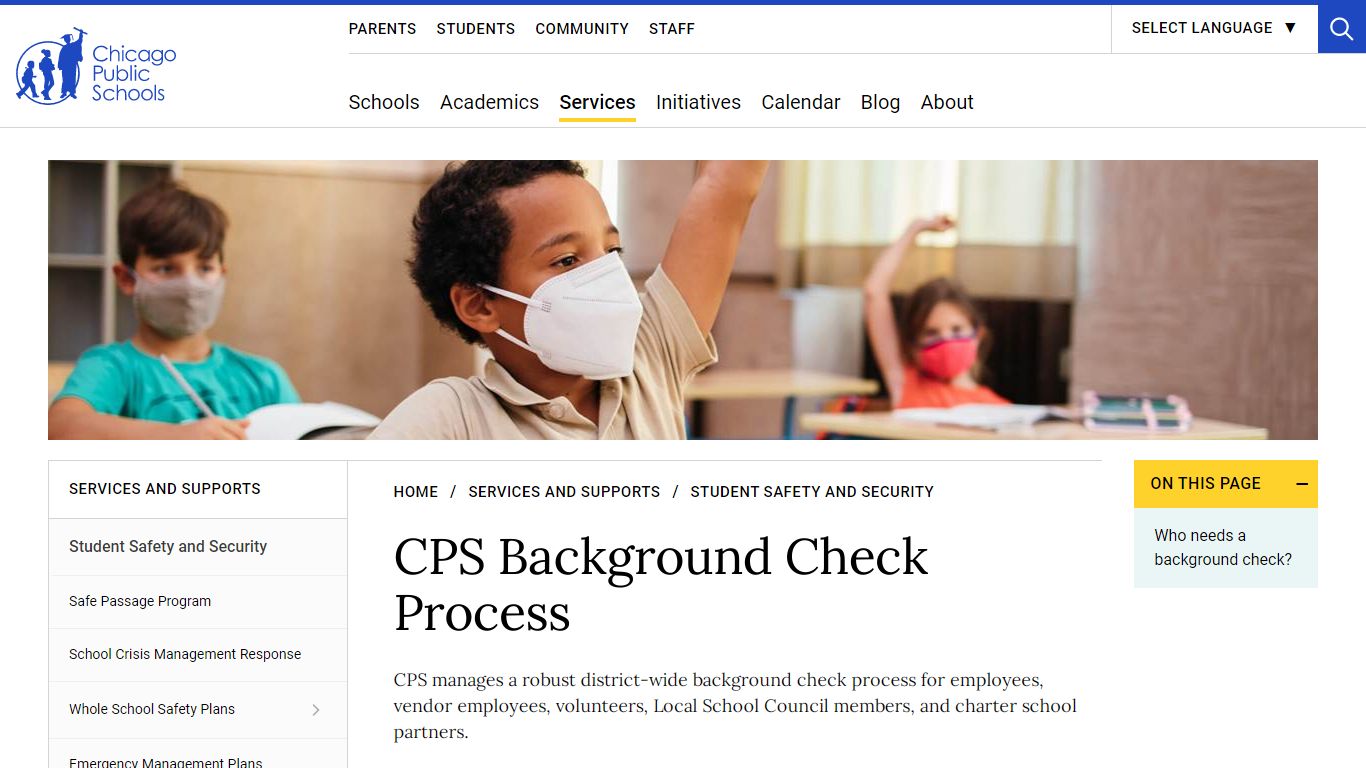 CPS Background Check Process | Chicago Public Schools